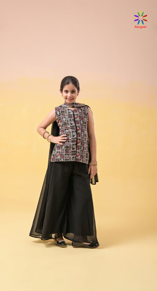 Black Georgette Palazzo Set USA