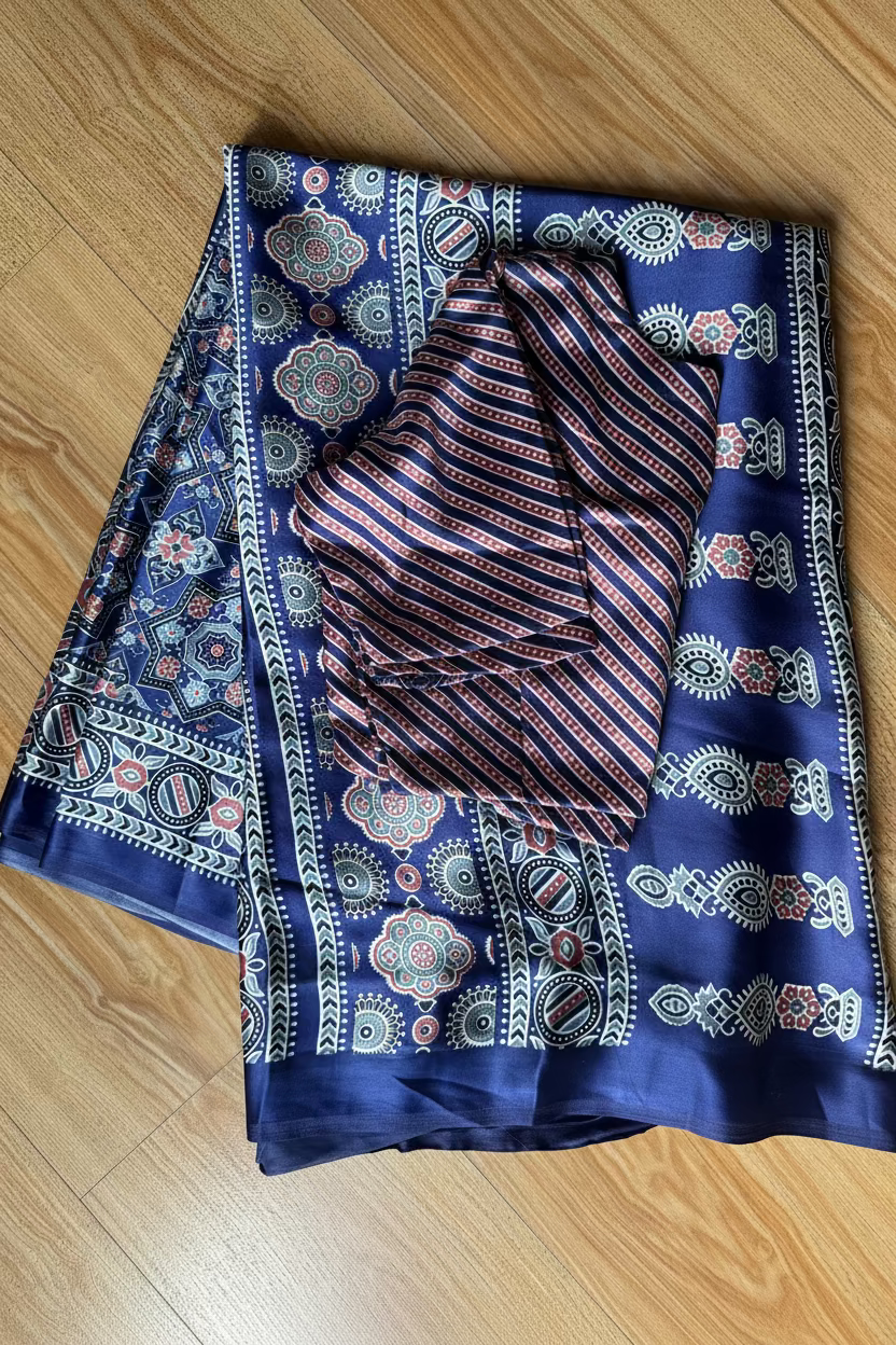 saree with stitched blouse