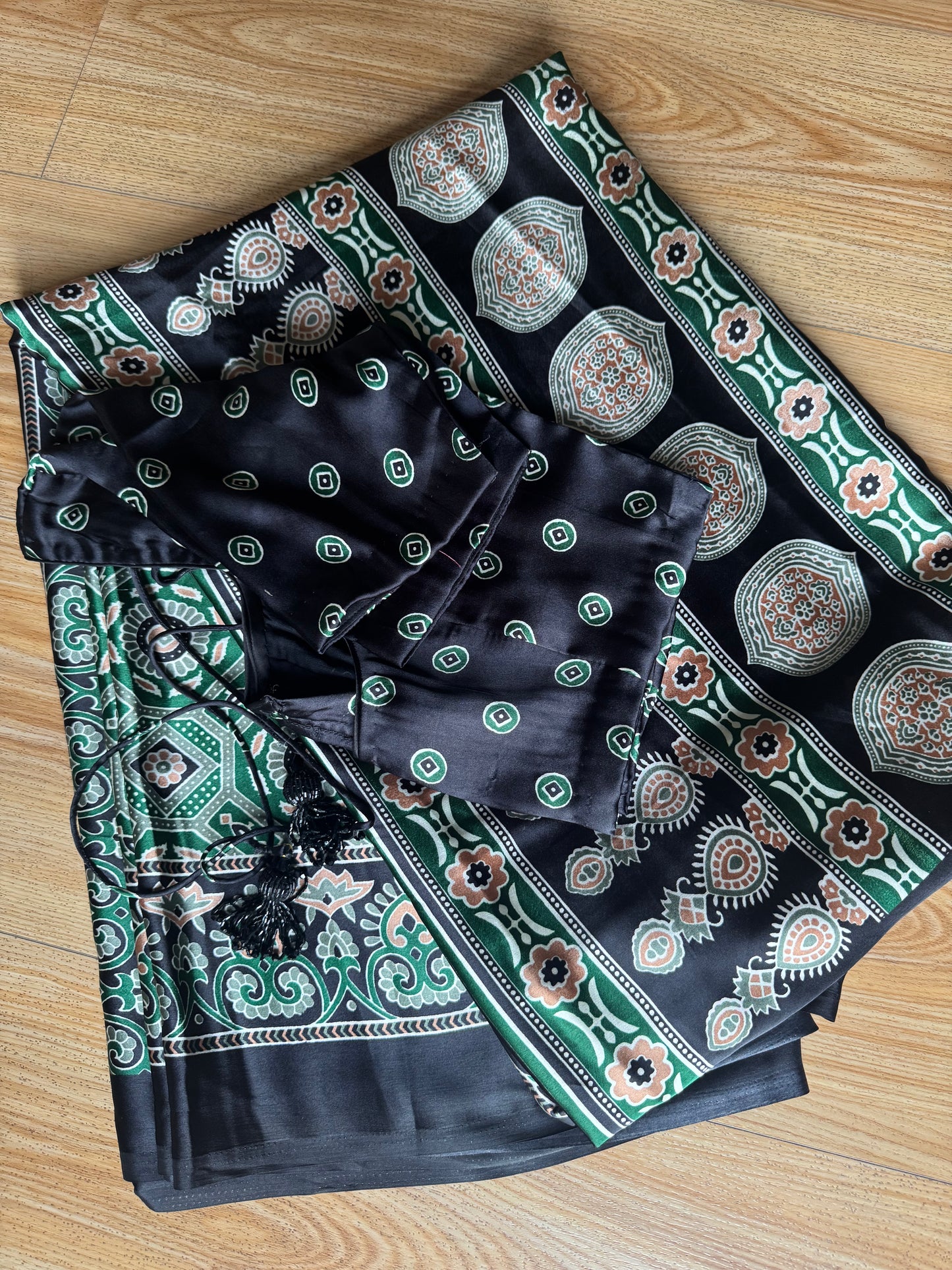 saree with stitched blouse