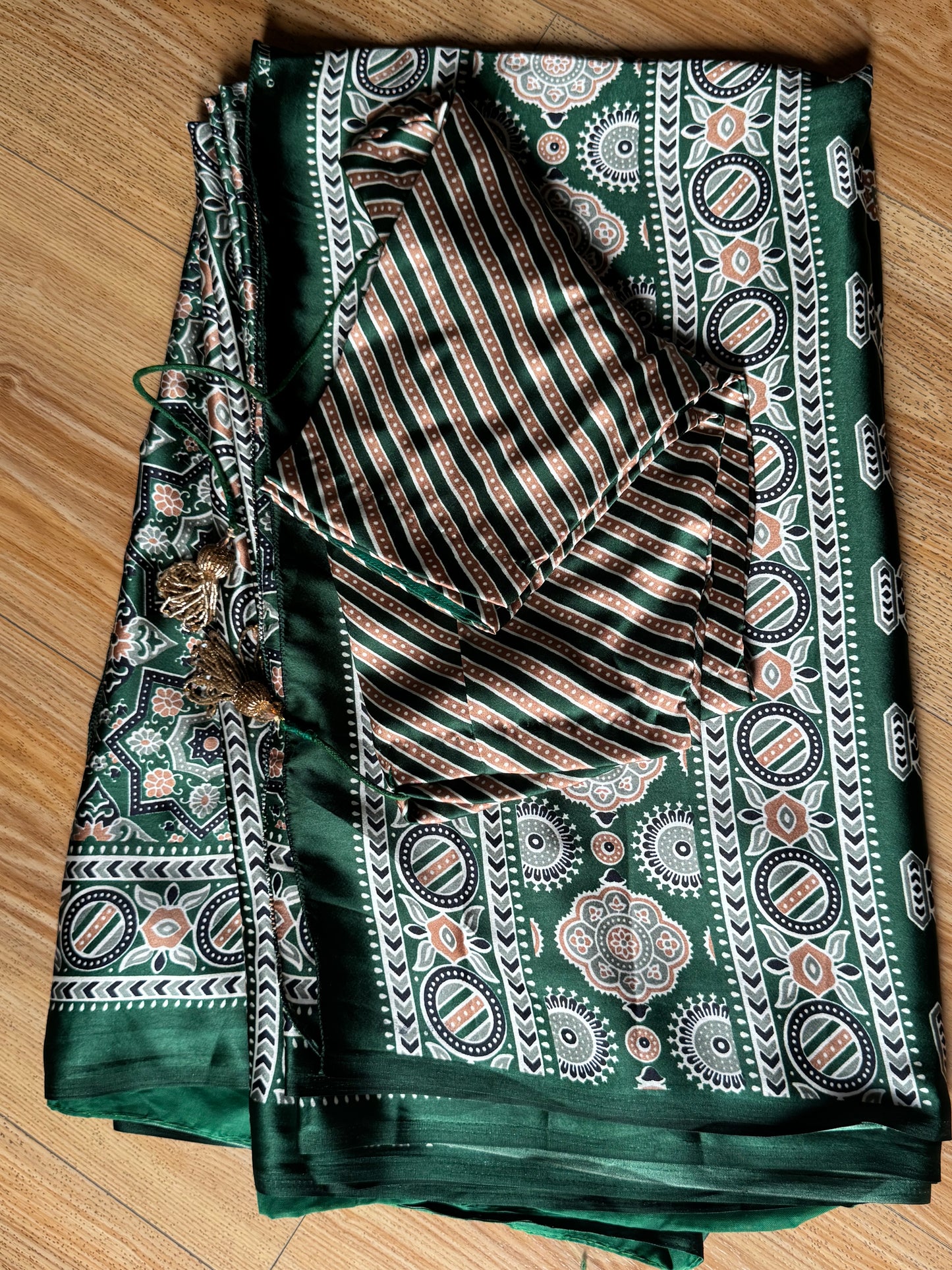 saree with stitched blouse