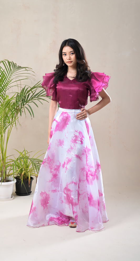 organza co-ord set for women