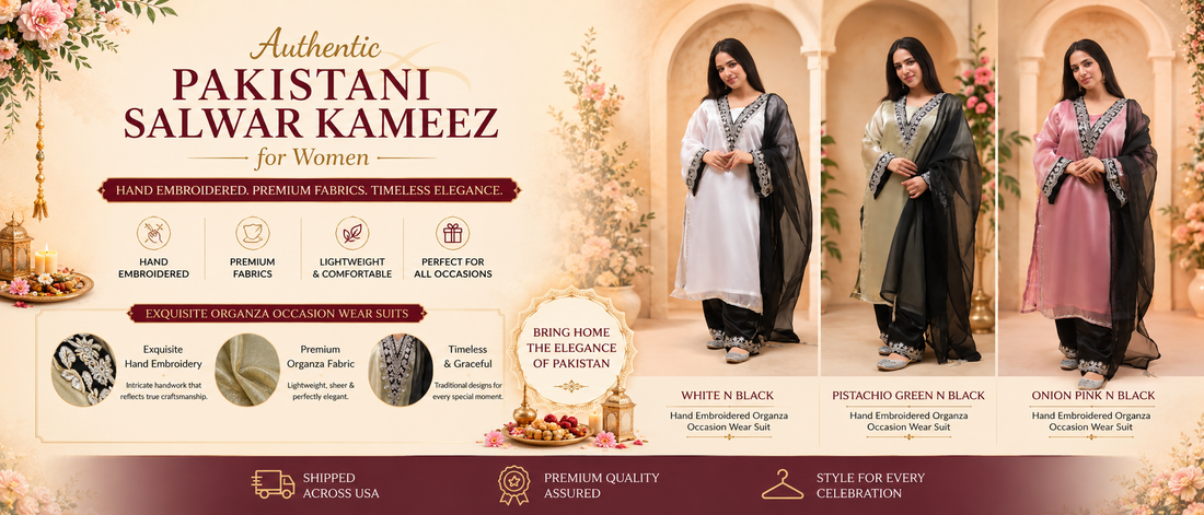 Authentic Pakistani Salwar Kameez for Women