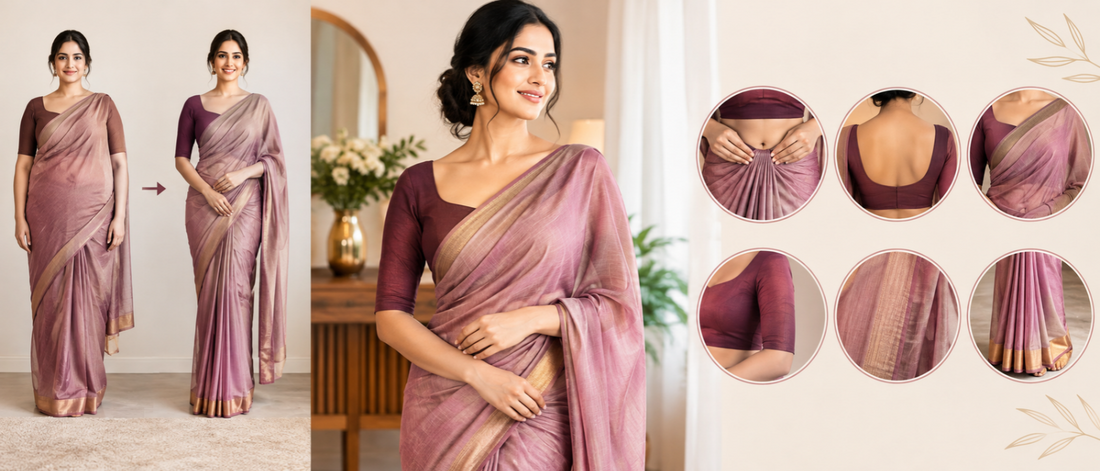 How to Look Slim in Saree