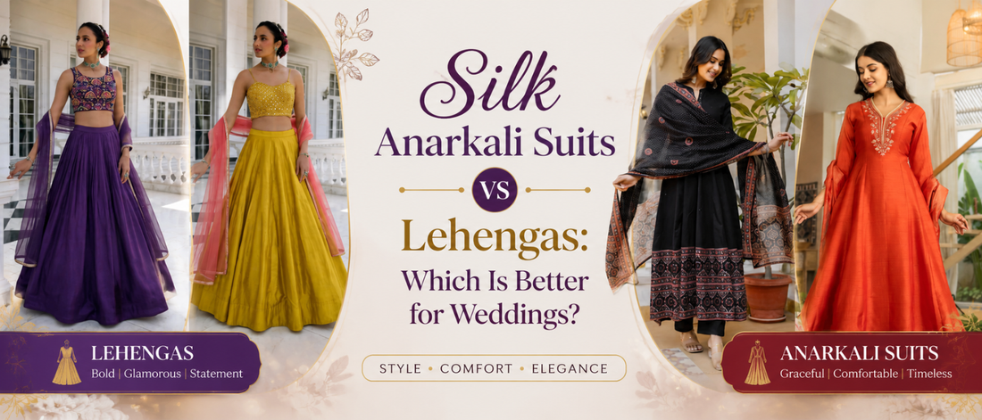 Silk Anarkali Suits vs Lehengas