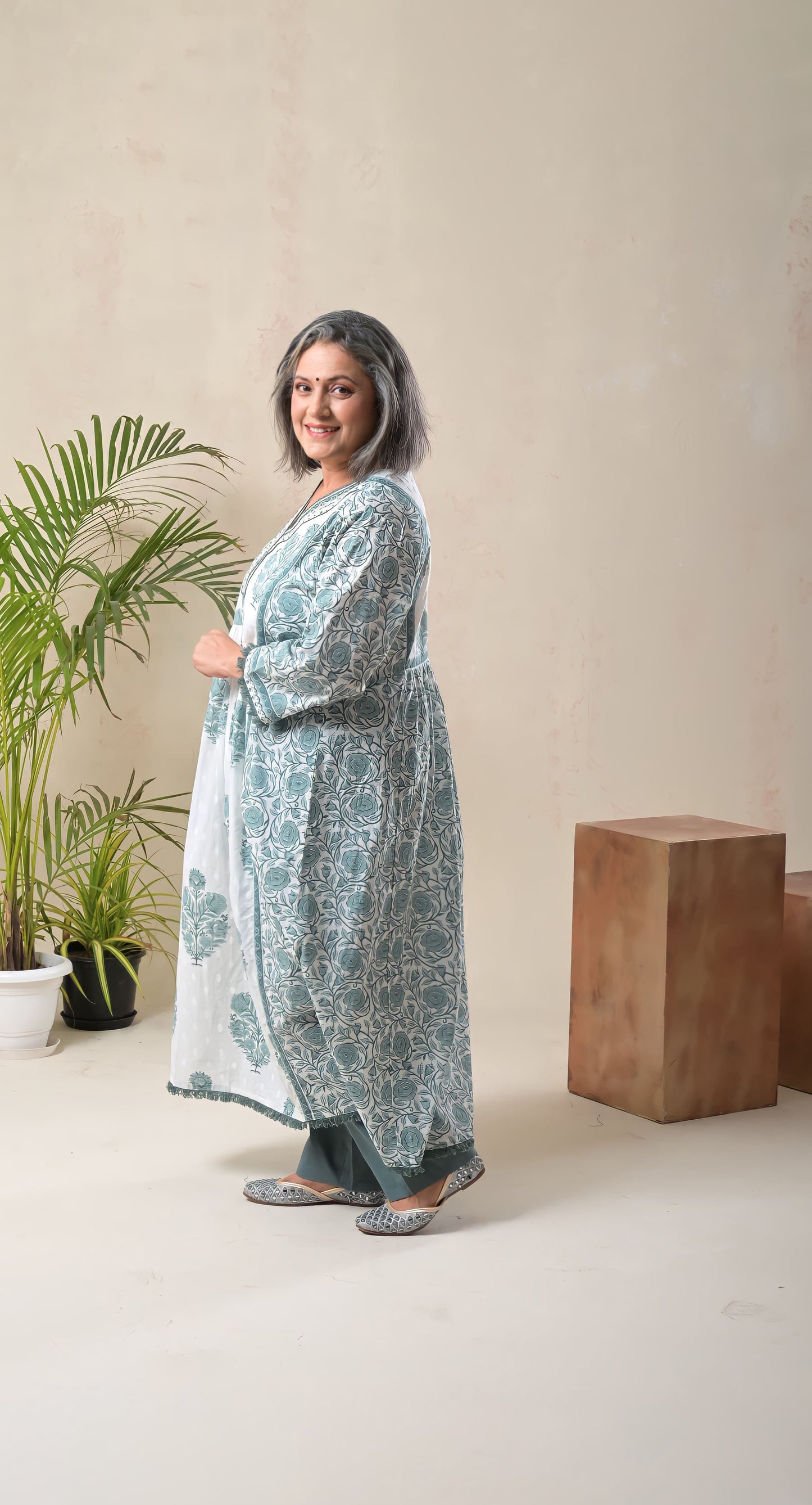 straight pants , a-line kurta