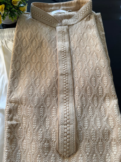 Beige trending kurta pajama 