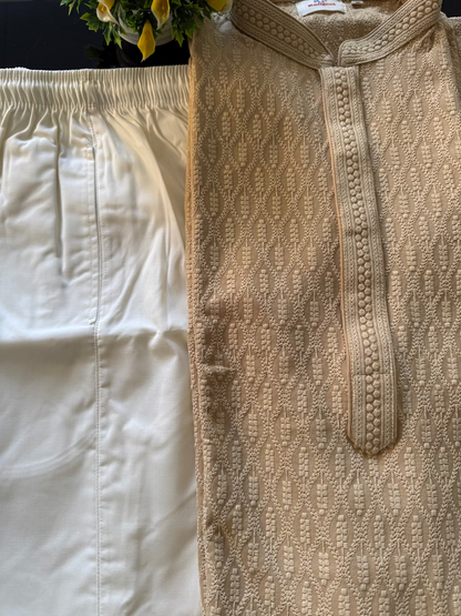 Beige trending kurta pajama 