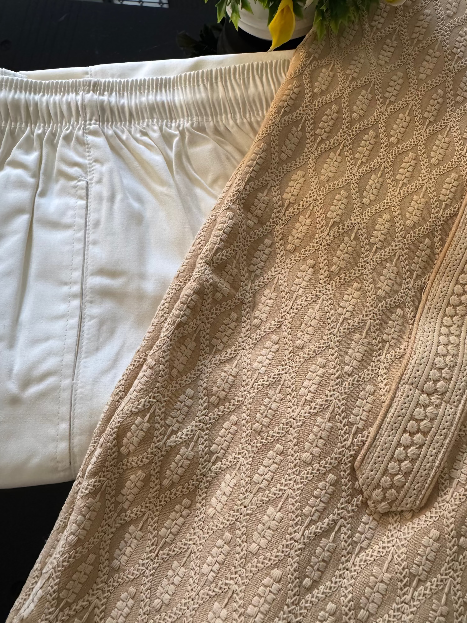Beige trending kurta pajama 
