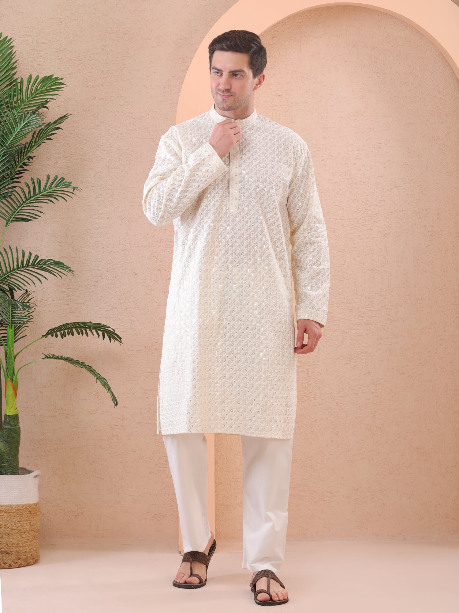 Classic White Kurta Pajama Set