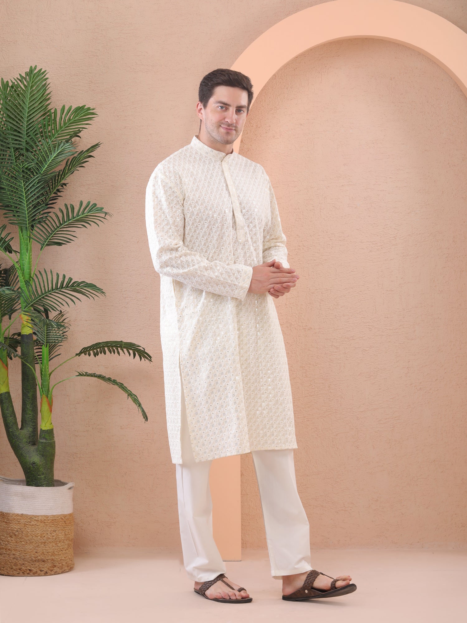 Classic White Kurta Pajama Set
