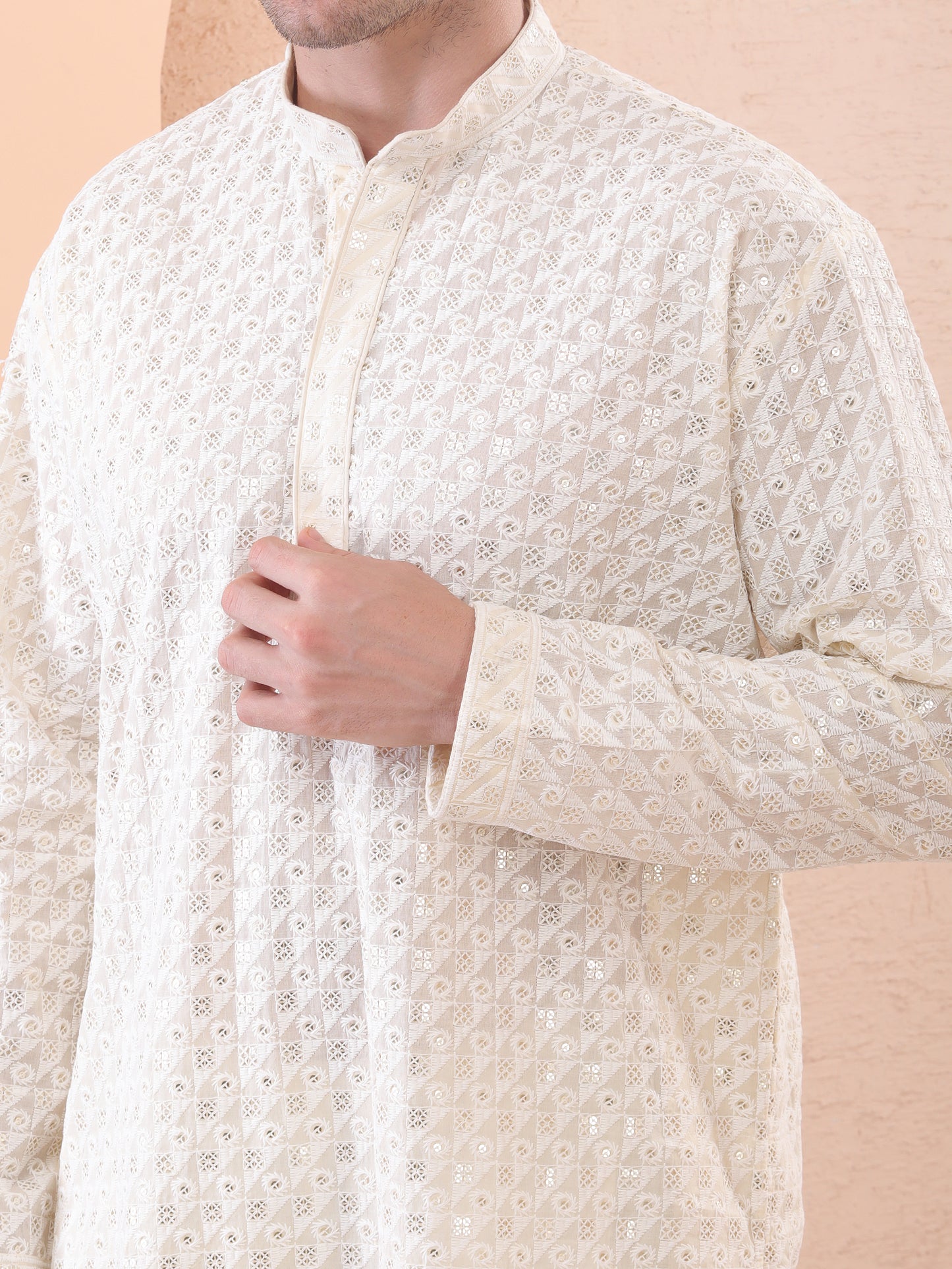 classic white kurta pajama set