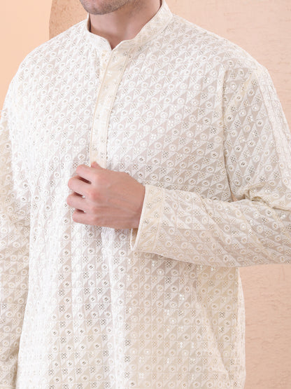Classic White Kurta Pajama Set