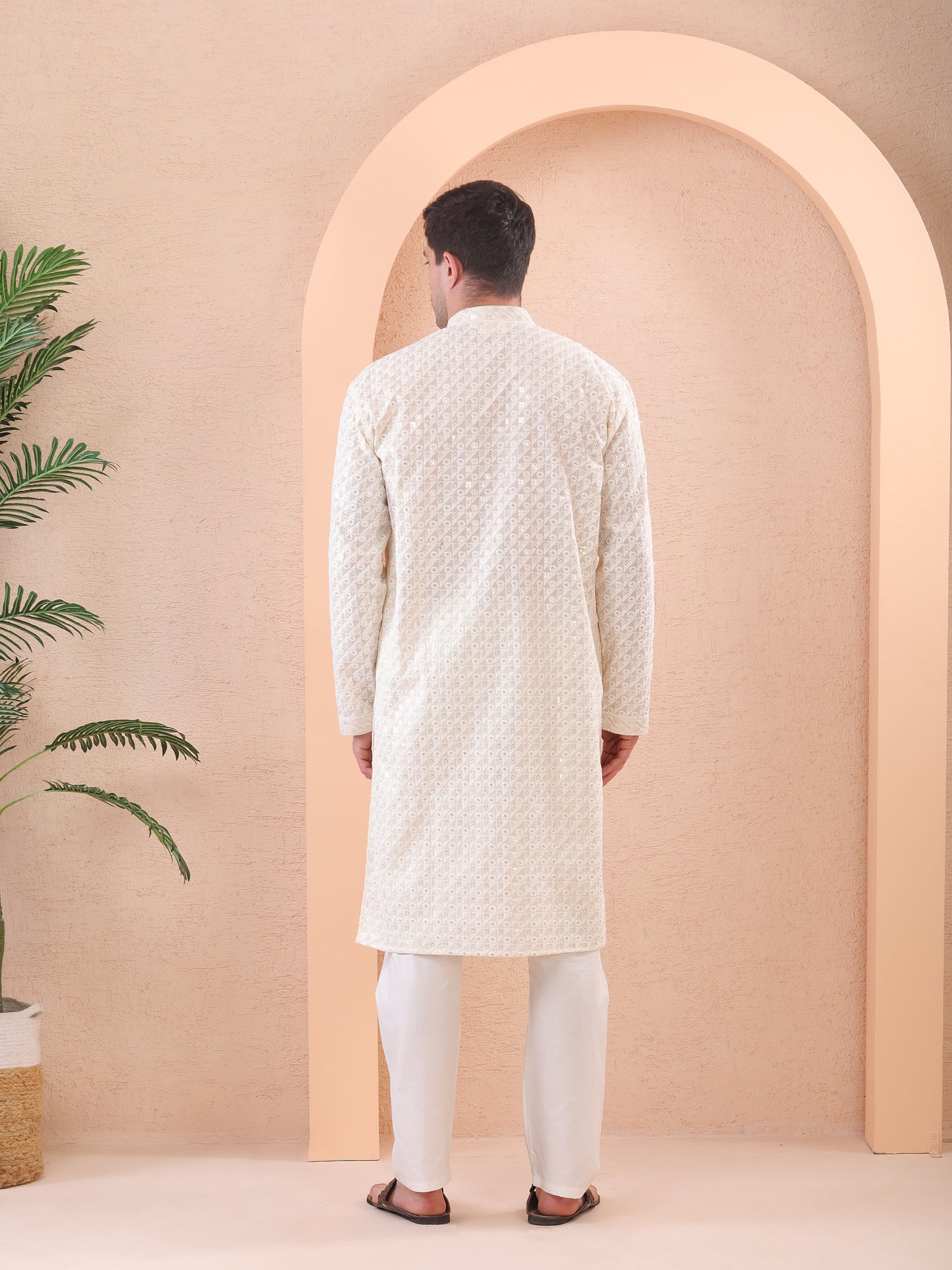 classic white kurta pajama set