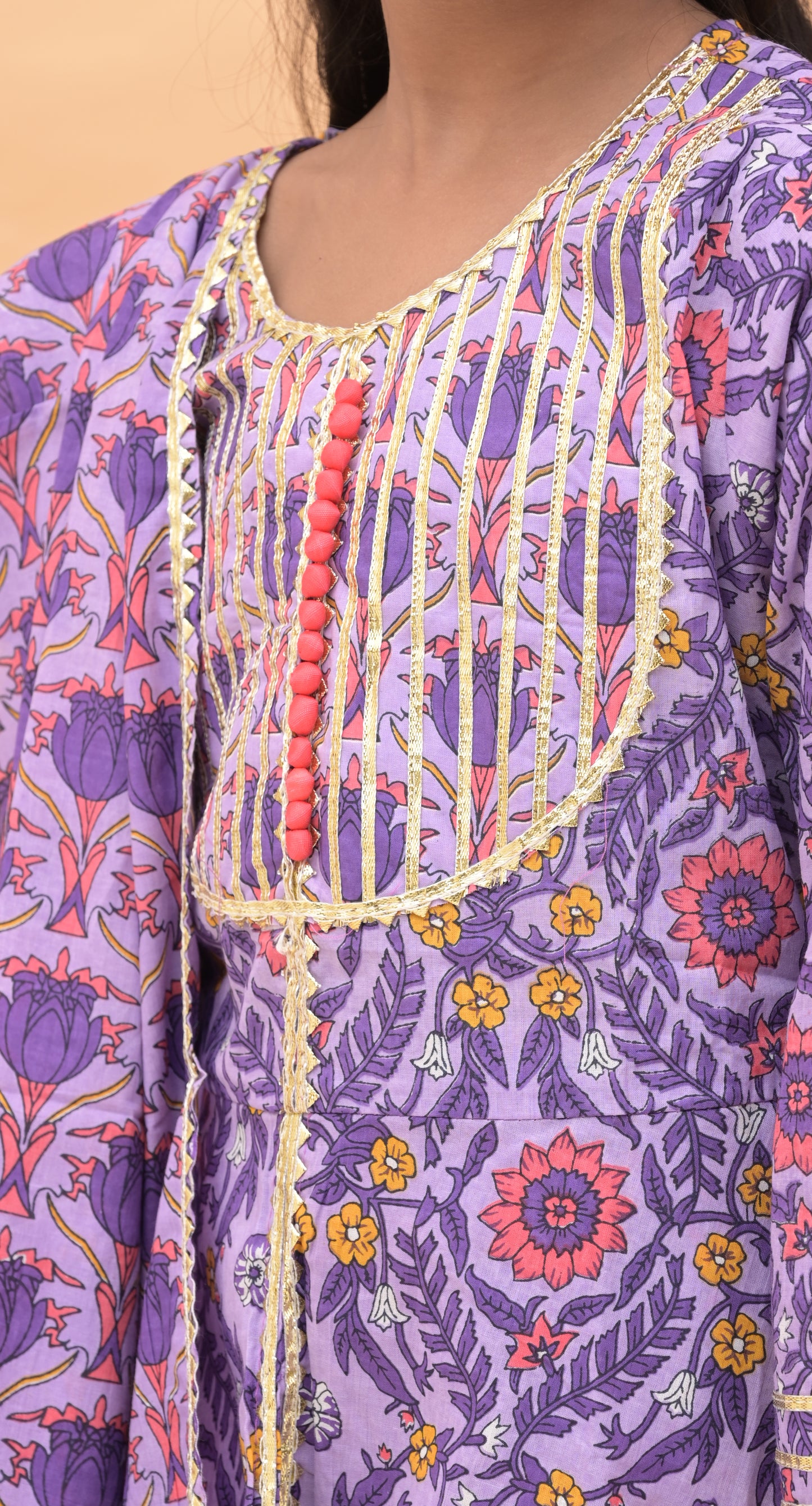 purple sharara suit with dupatta