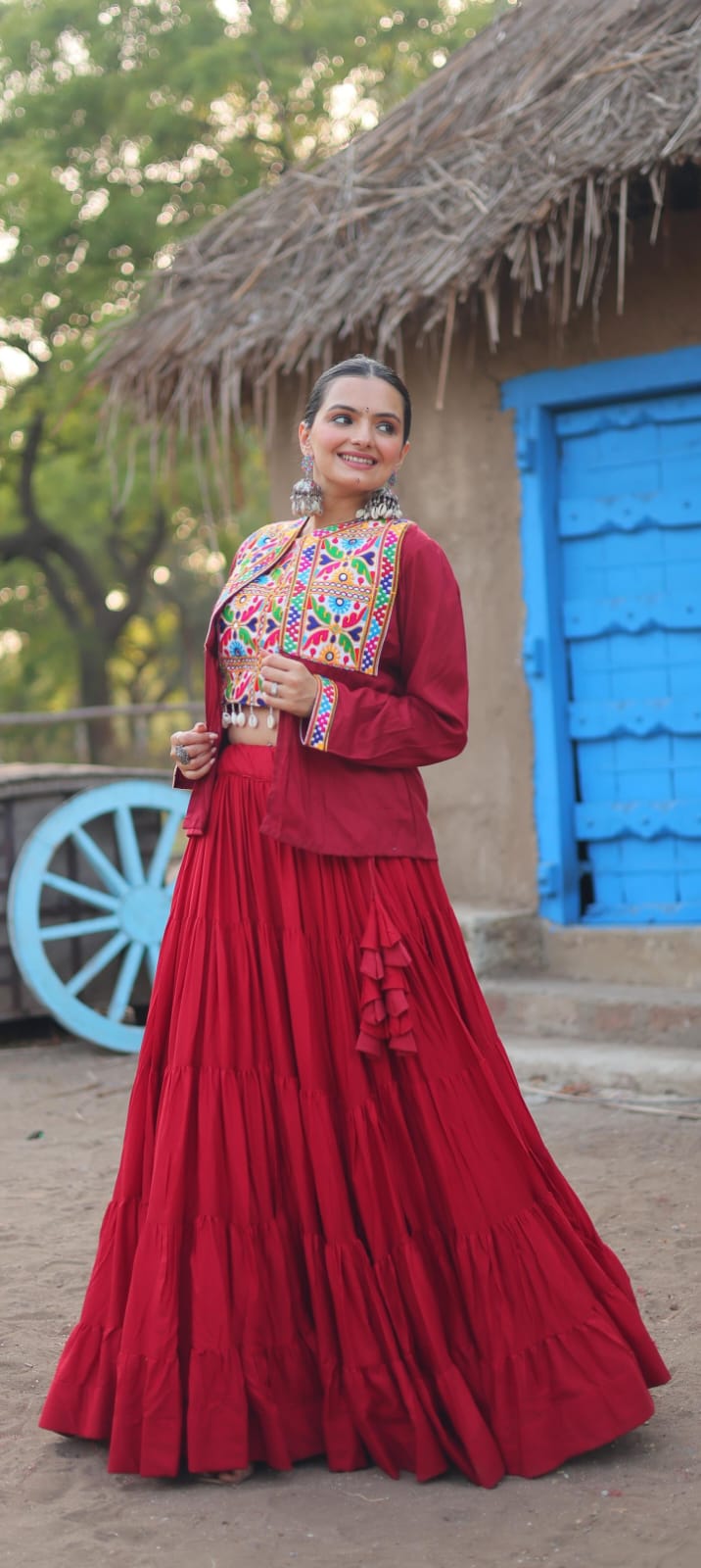 red garba/ dandiya chaniya choli