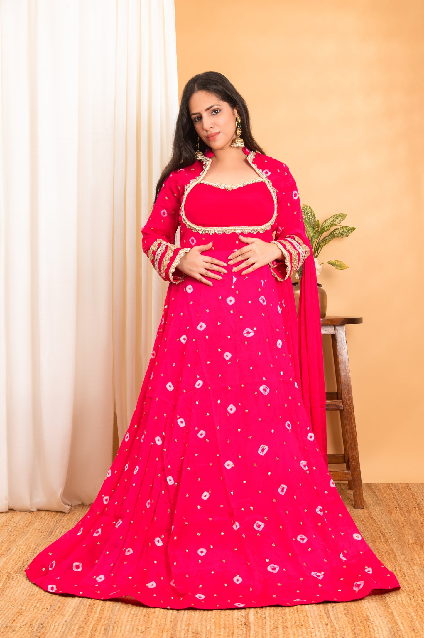 stylish party wear indo western gown