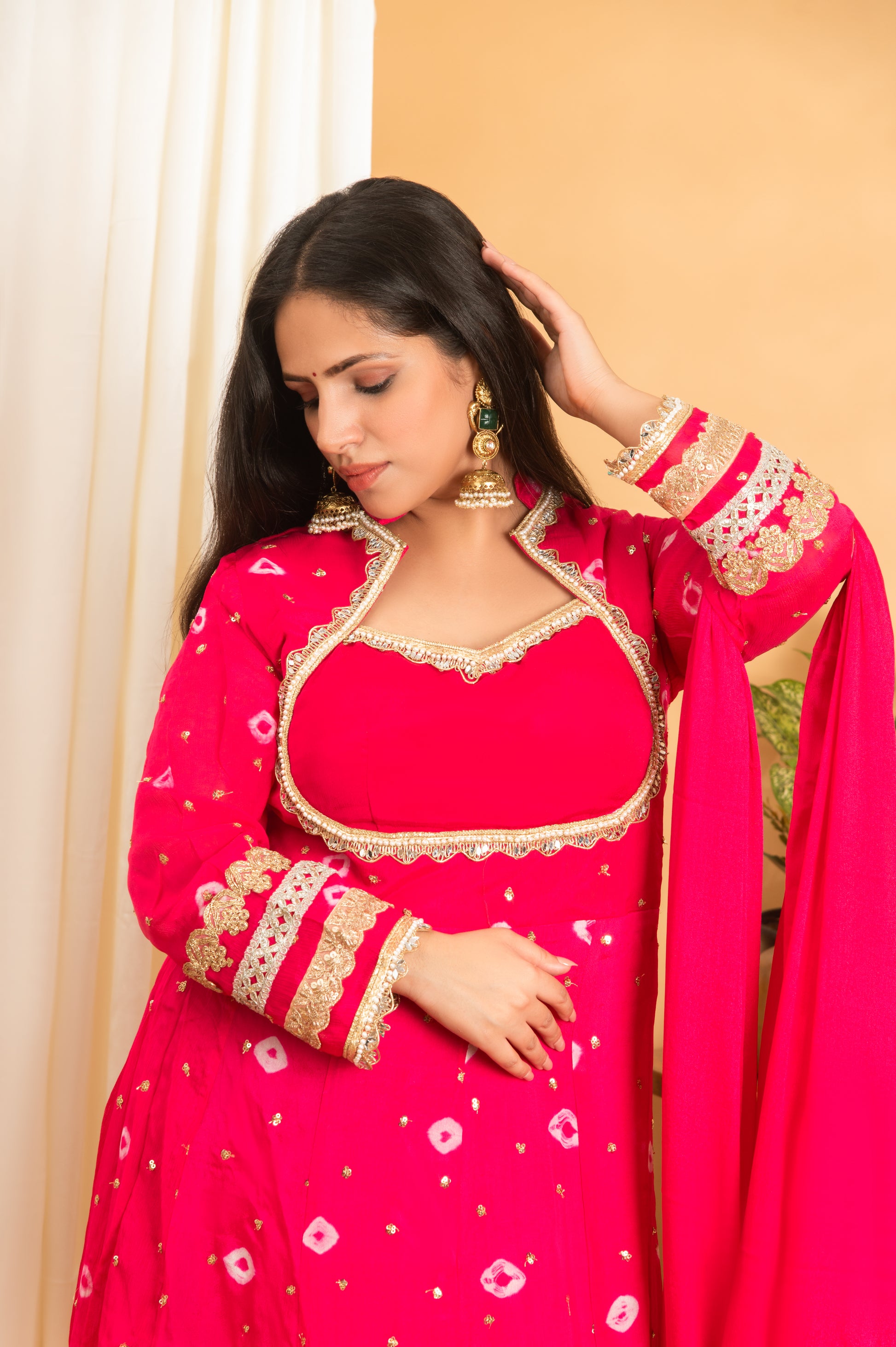 Stylish party wear indo western gown