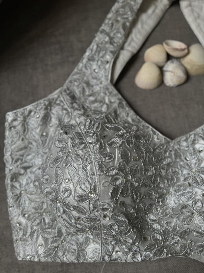 Silver Halter Blouse