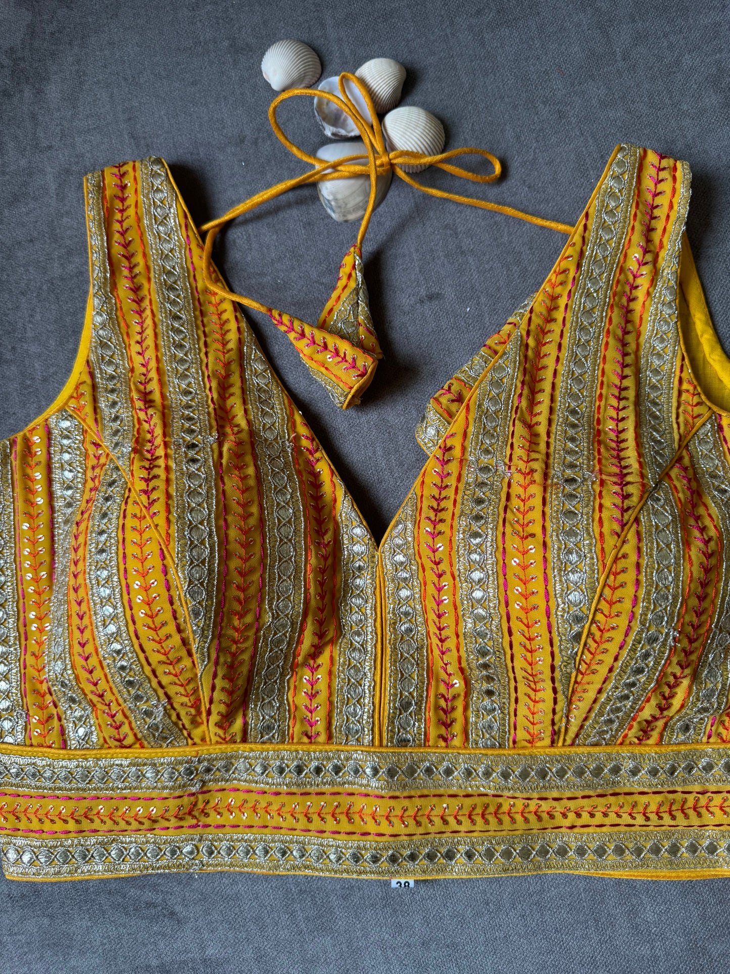 yellow georgette blouse