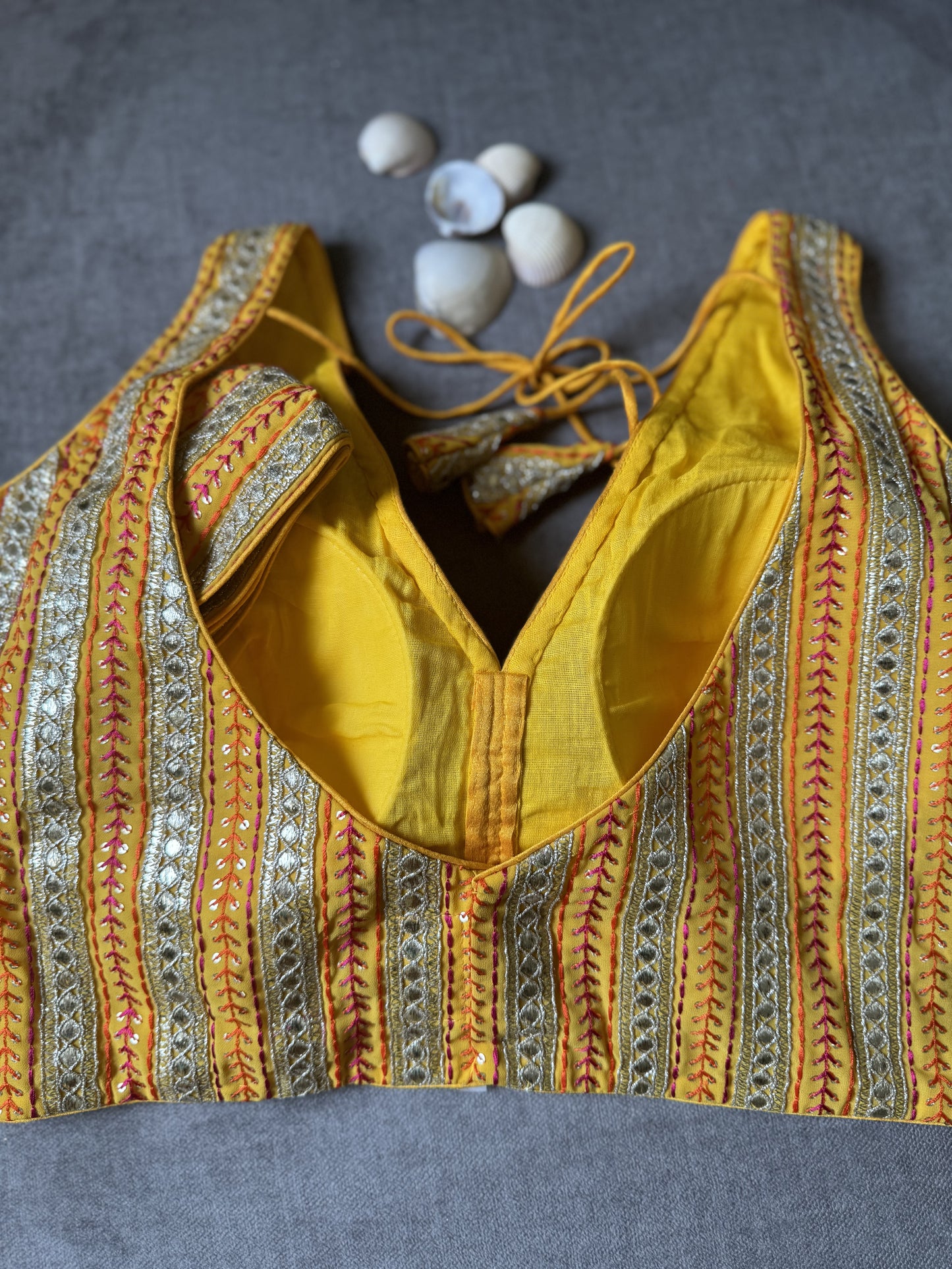 yellow georgette blouse