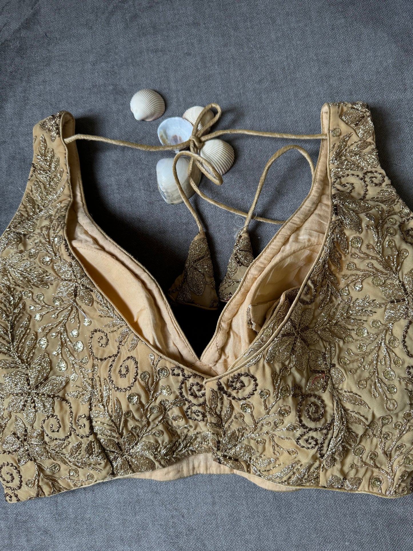 golden georgette blouse