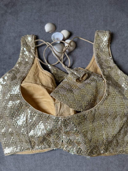 Golden embroidered Blouse