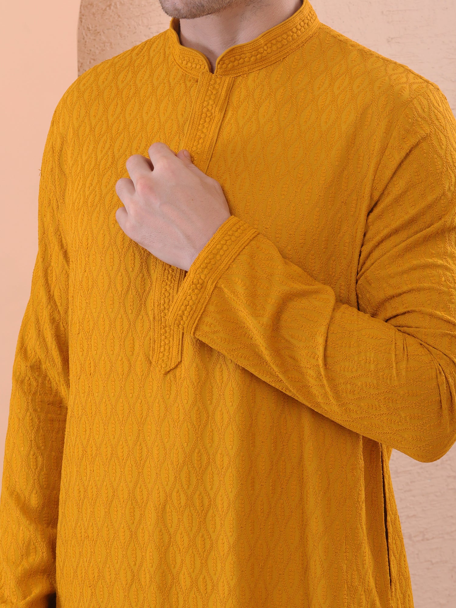 Mustard Kurta Pajama Set