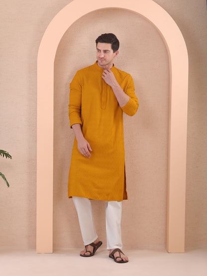 Mustard Kurta Pajama Set