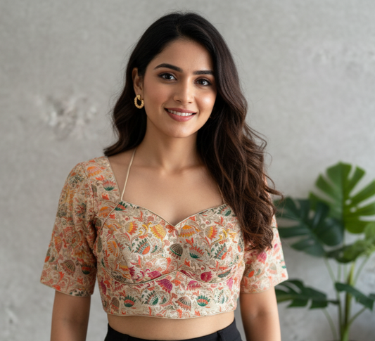 Brocade silk blouse in USA