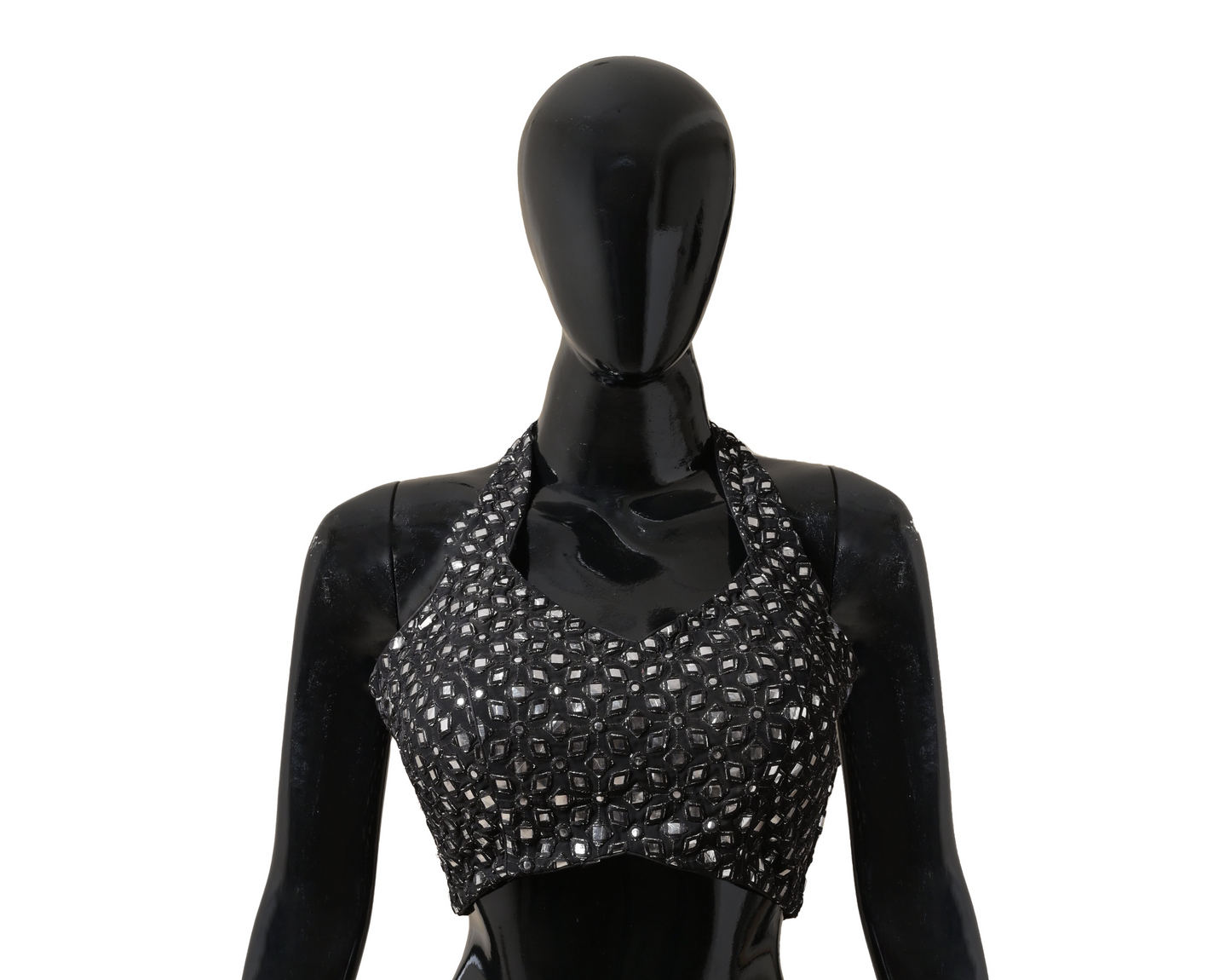 black, halter neck, crop top, gota patti work blouse