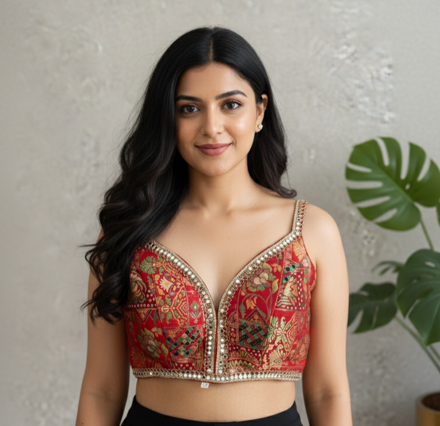 red silk blouse online in usa