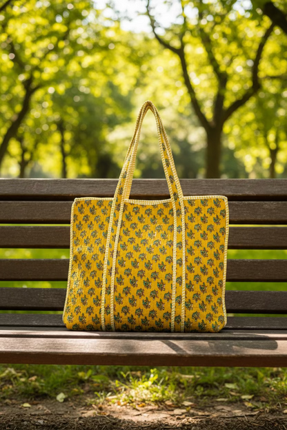 Indian block print tote
