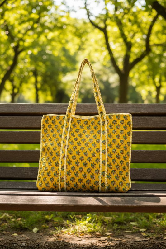Indian block print tote
