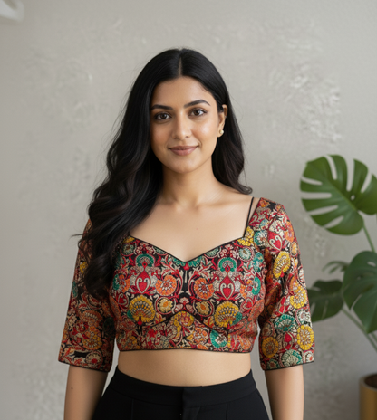 Black silk blouse online in USA