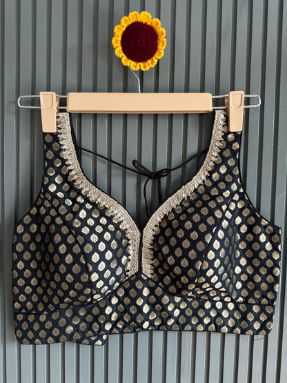 Vibrant Brocade Silk Blouse