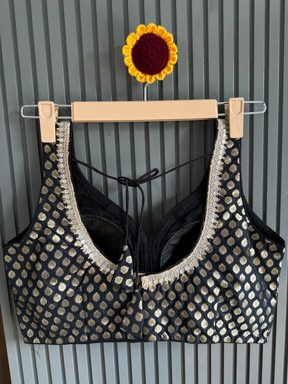 Vibrant Brocade Silk Blouse