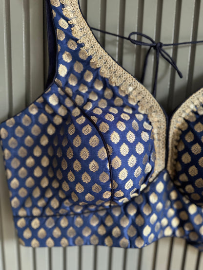 Vibrant Brocade Silk Blouse