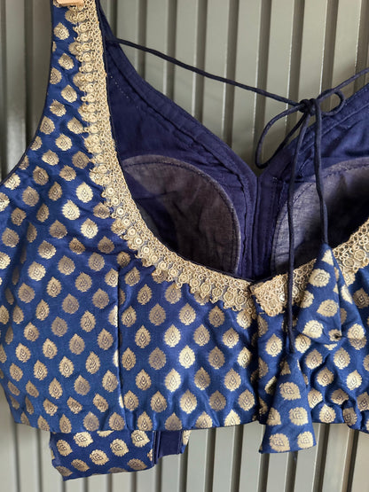Vibrant Brocade Silk Blouse