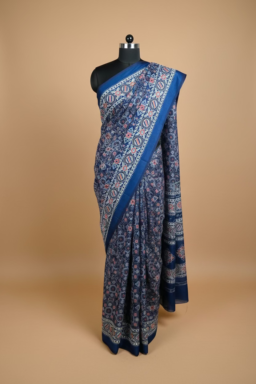 saree with stitched blouse