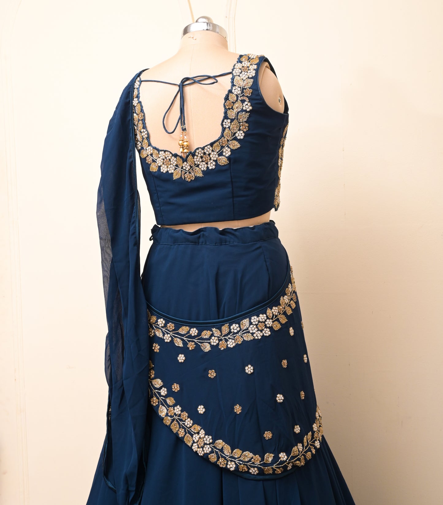 saree with stitched blouse