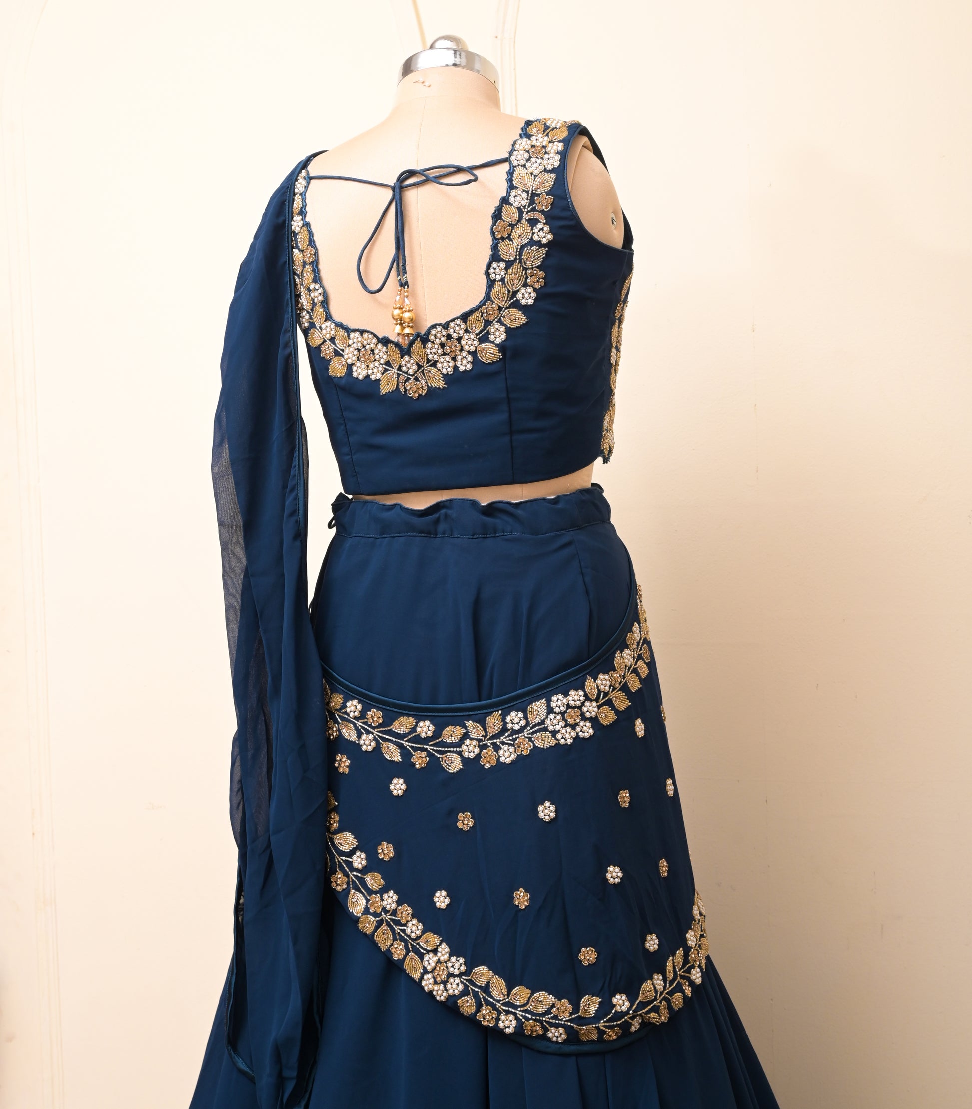 saree with stitched blouse