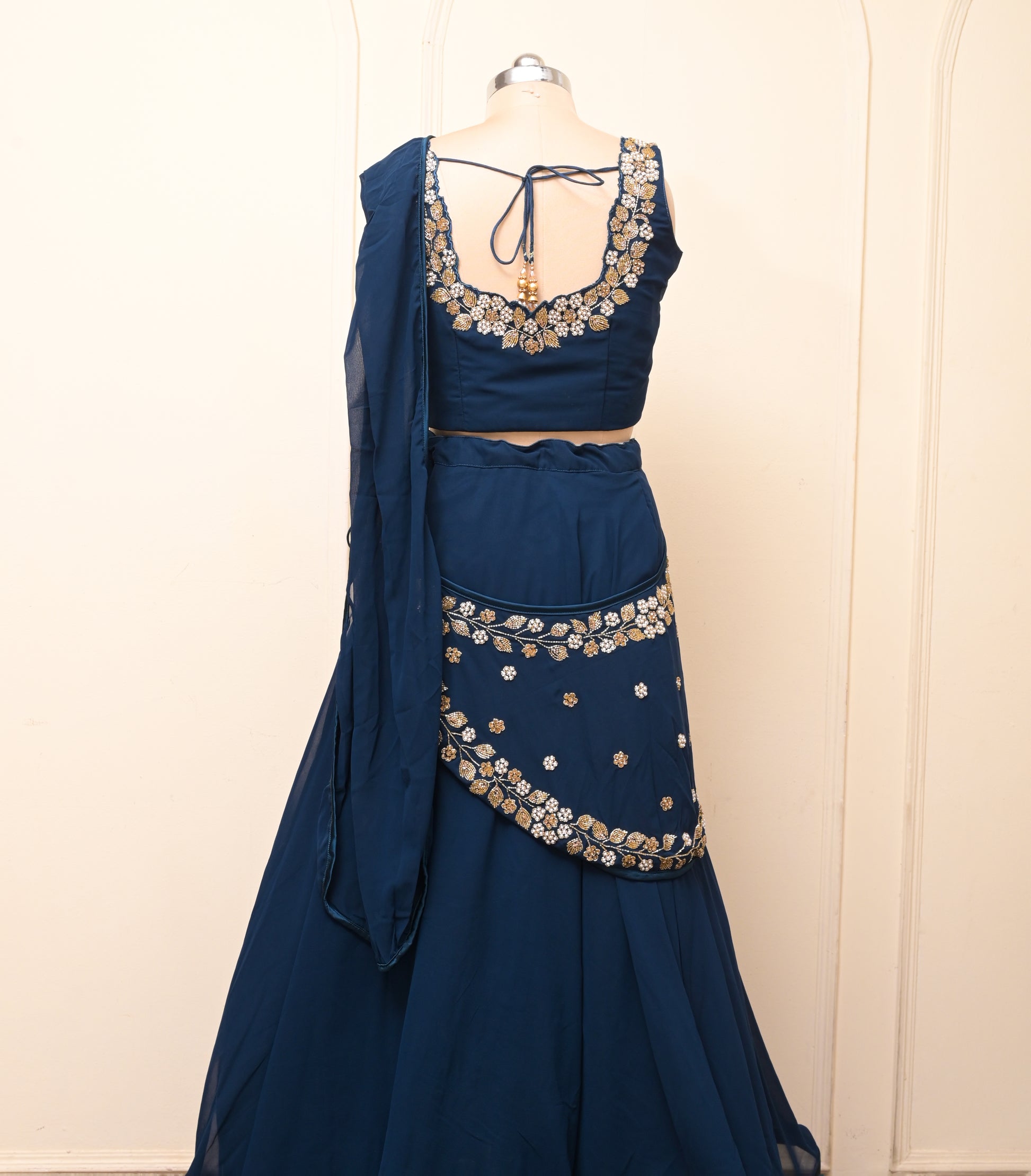 saree with stitched blouse