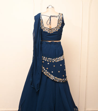 saree with stitched blouse