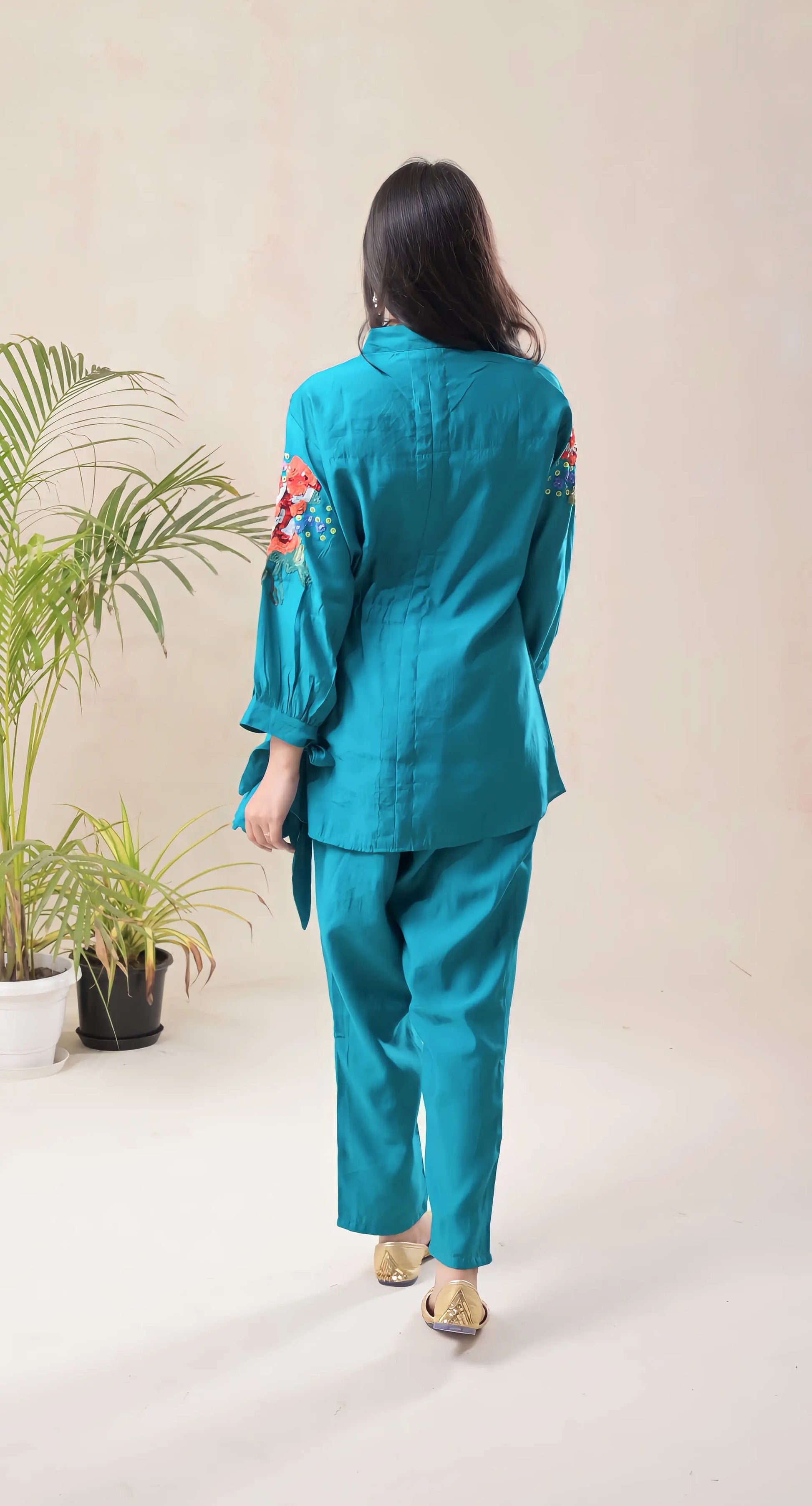 floral embroidered co-ord set