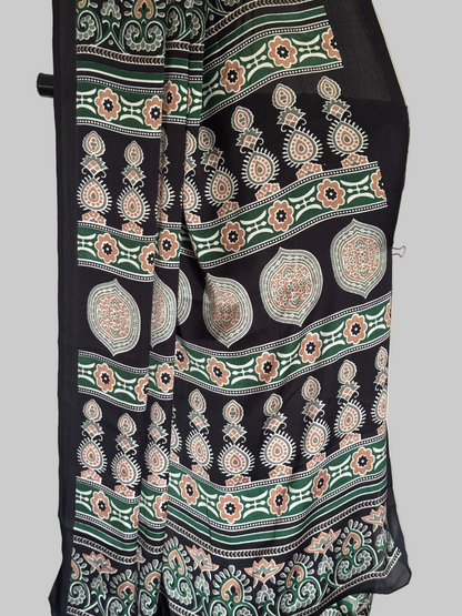 saree with stitched blouse