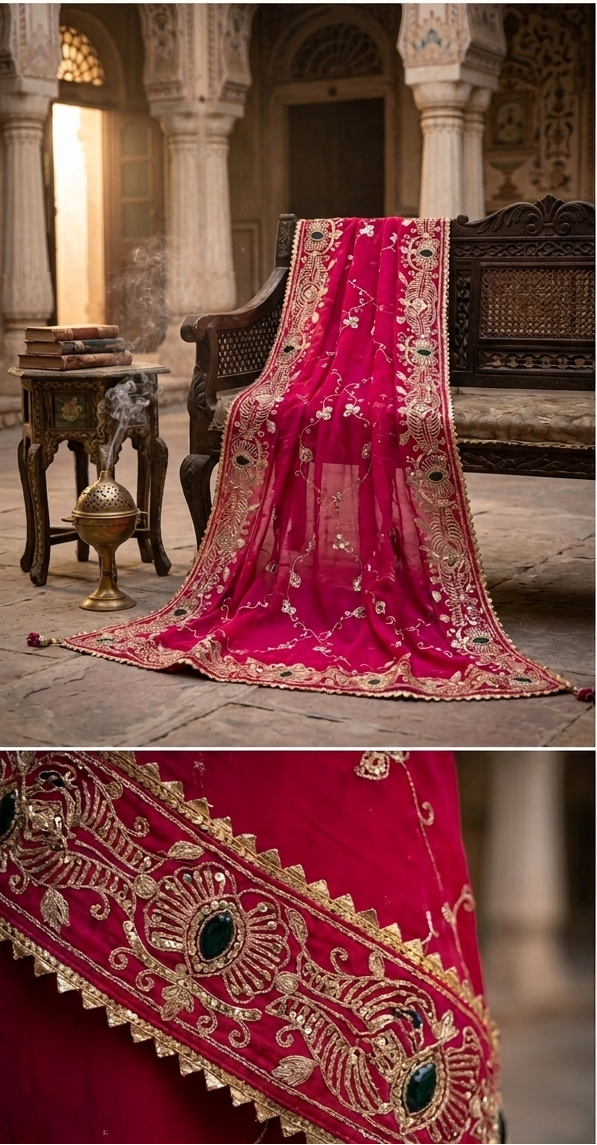 embroidered dupatta
