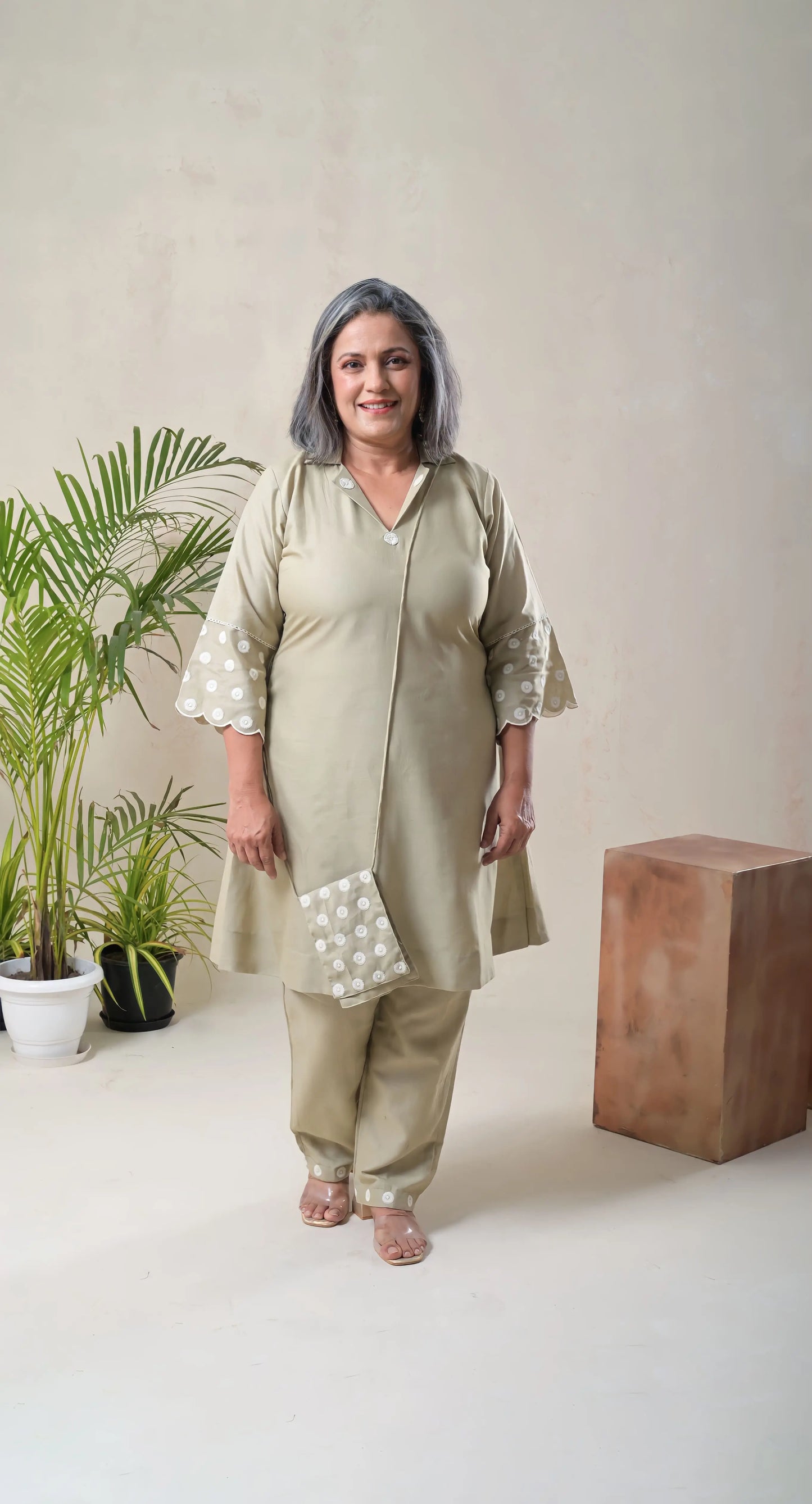 linen cotton co-ord set for women