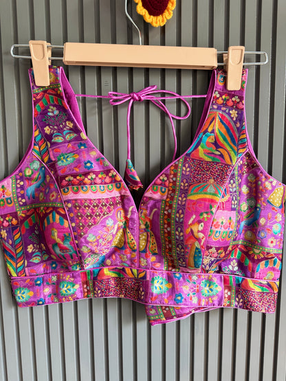 Traditional Multi-coloured Weaved Brocade Blouses | Ready to Wear Collection