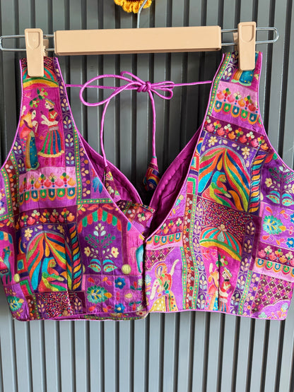 Traditional Multi-coloured Weaved Brocade Blouses | Ready to Wear Collection