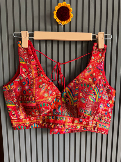 Traditional Multi-coloured Weaved Brocade Blouses | Ready to Wear Collection